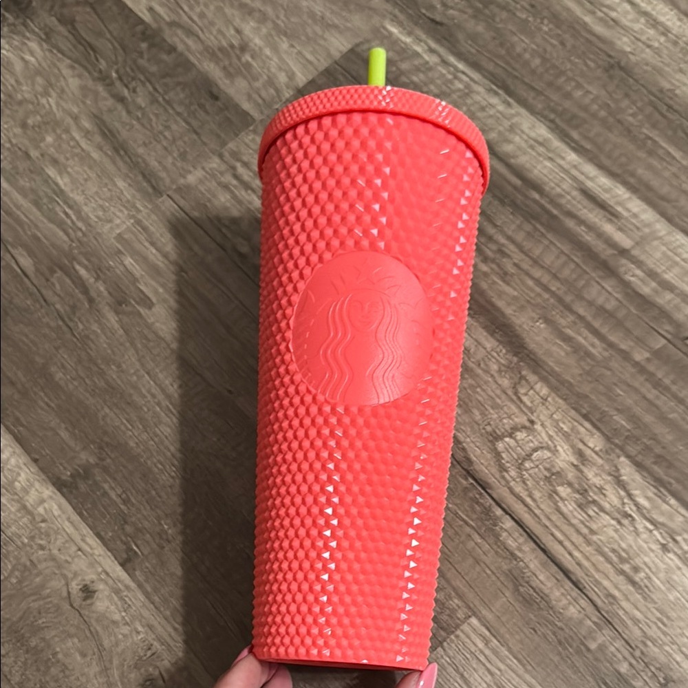 Starbucks Venti Coral Tumbler with Straw